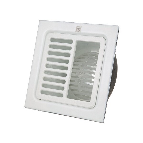 Zurn Sink, 12"Sq Flr , Half Grate, 6"Dp FD2375-3NH-H - main